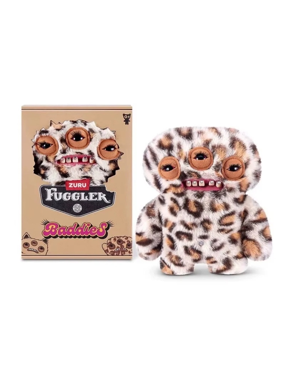 ZURU Fuggler Baddies Annoyed Alien Leopard Funny Ugly Monster Plush Toy